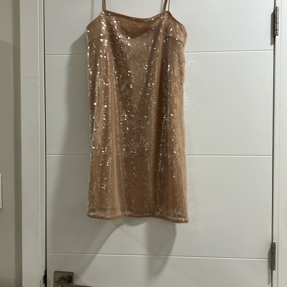 H&M Dresses & Skirts - Sequin Tan Dress